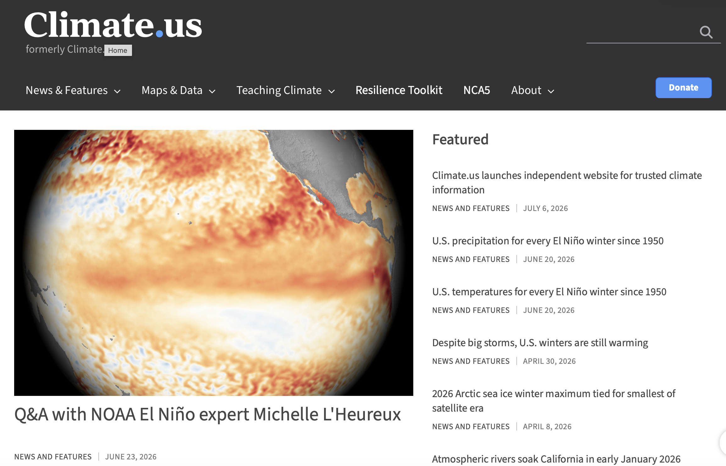 Skärmavbild Climate.us